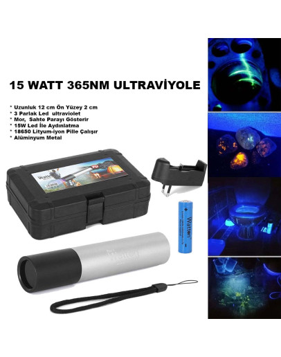 15 WATT 365NM ULTRAVİYOLE SAHTE PARA IŞIĞI WATTON WT-305